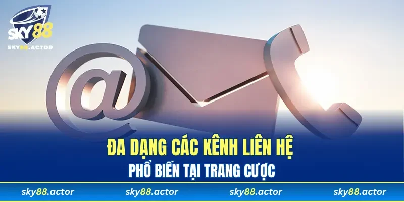 Đa dạng các kênh liên hệ phổ biến tại trang cược