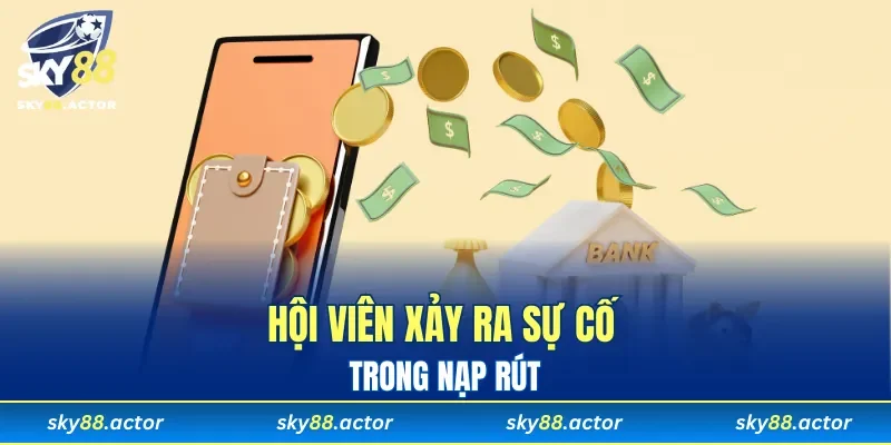 Hội viên xảy ra sự cố trong nạp rút